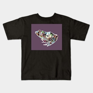 Purple geometrical frog Kids T-Shirt